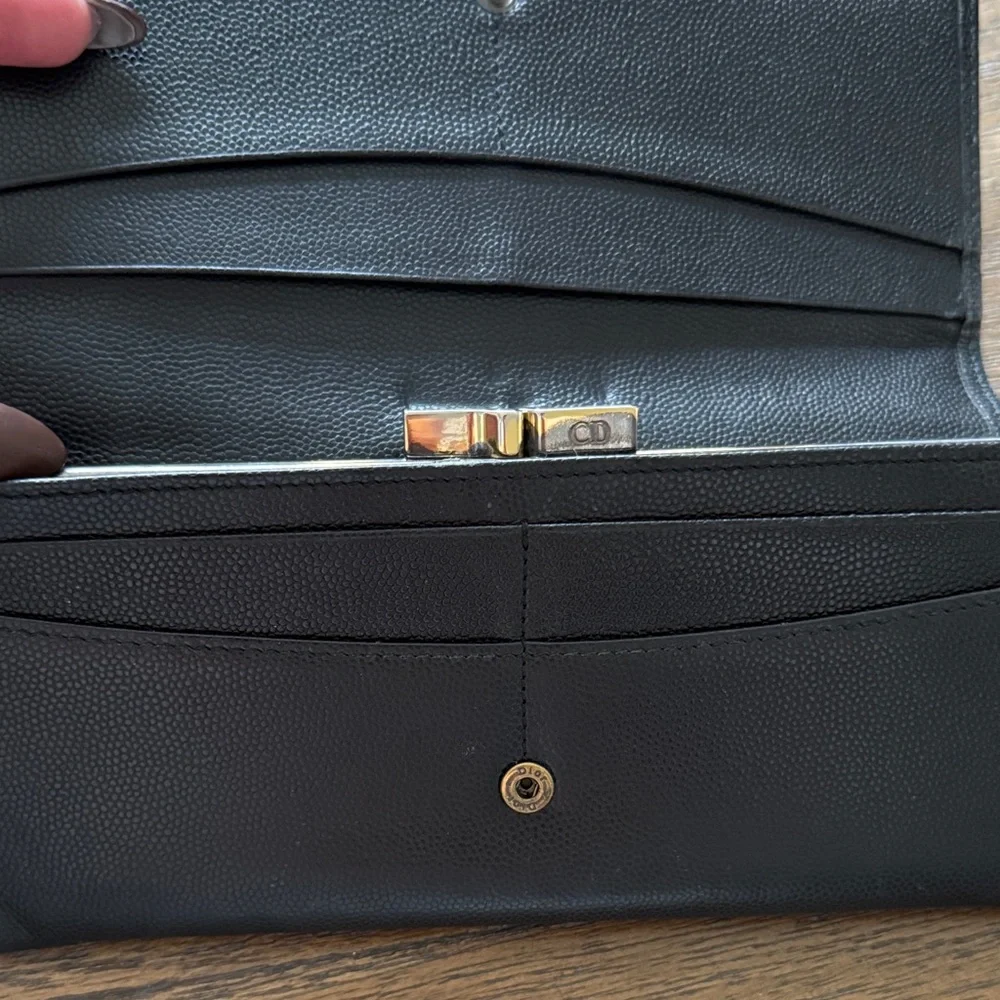 Christian Dior Long Wallet in Black